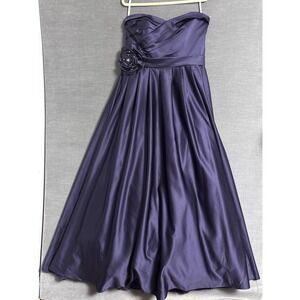 Andrew Adela Dress 18 Lapis Purple Strapless Formal Gown Ballgown Evening Gala